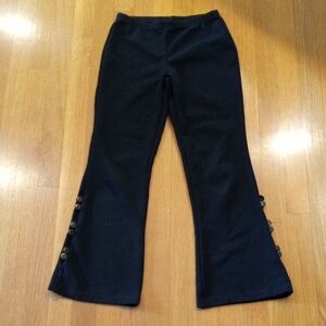 Y2K Girls Black Flared Pants Medium